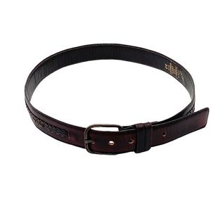 Levi Strauss Brown Woven Leather Belt SZ 32